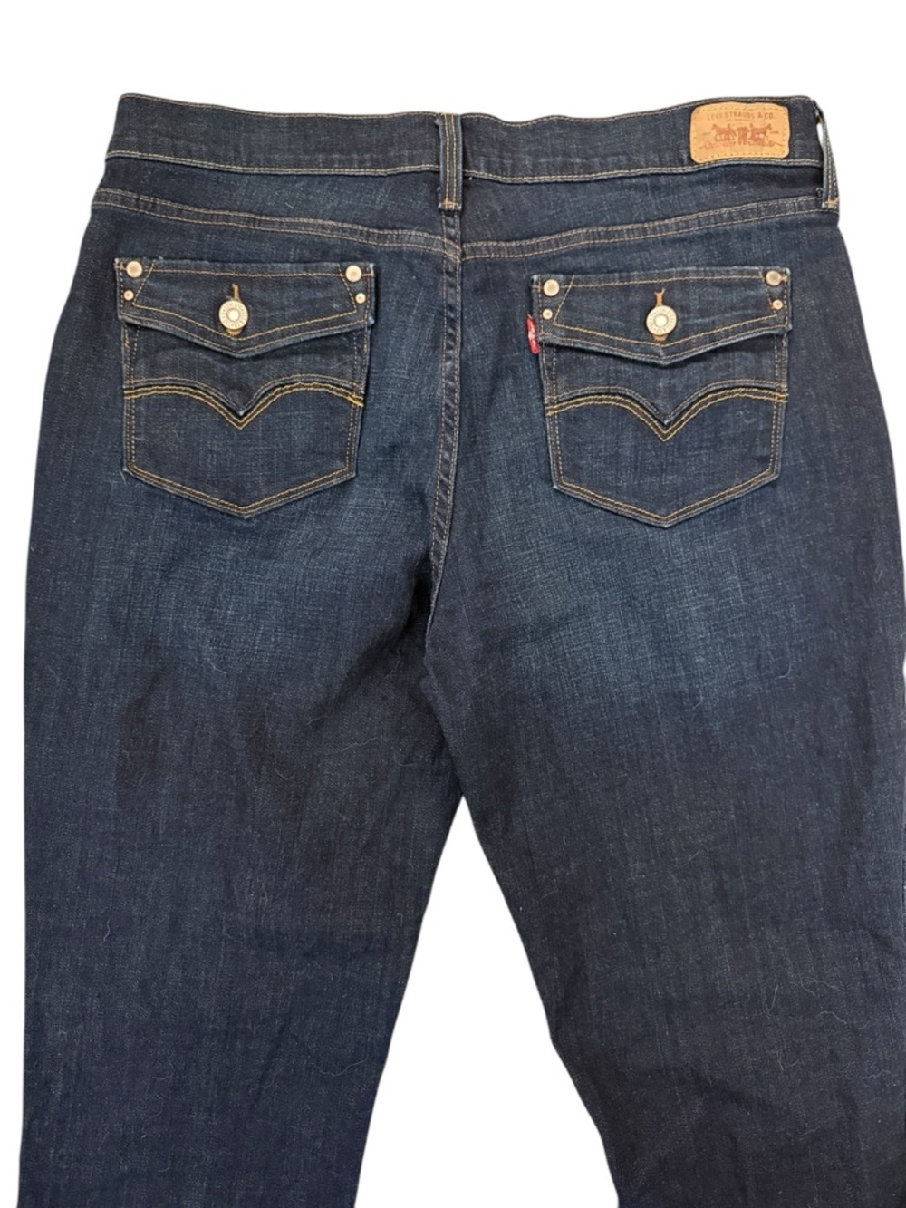 Levi’s 505 Flap Pocket Jean Dark Blue Wash Mid-Rise Bootcut Straight 12 (32x31)